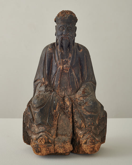 CHINESE WOOD CARVED IMMORTAL